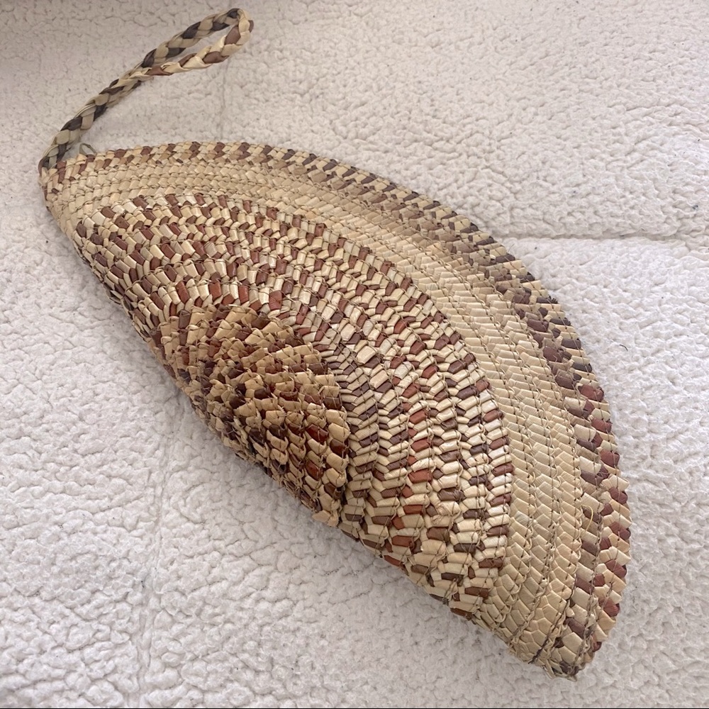 NWOT Woven Straw Clutch Wristlet